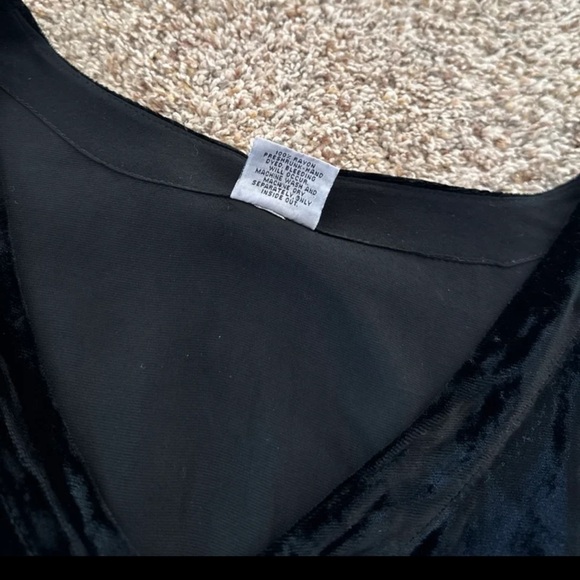 CP Shades Vintage San Francisco Velour Black Cardigan Sweater size Large - Picture 9 of 12